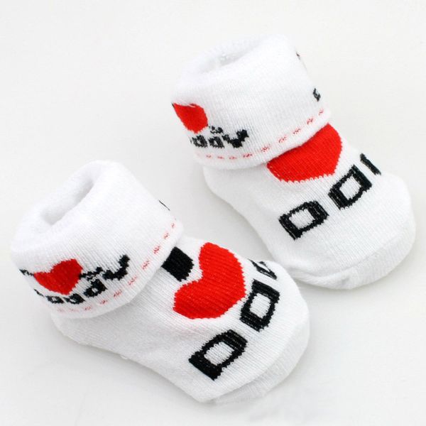 

telotuny baby socks love dad love mum letter newborn socks a801 30, Pink;yellow