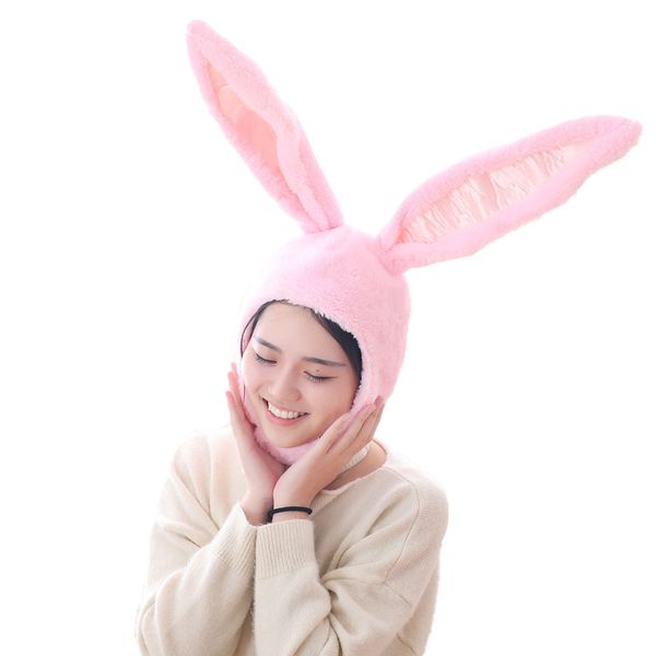 

Halloween Party Cosplay Women Girls Long Bunny Ears Cap Cosplay Beanie Plush Hat Bunny Ears Hat Rabbit Headgear