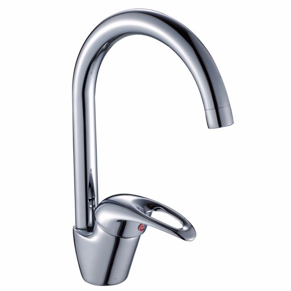 

houmaid kitchen fixture rotatable cold and water brass faucet single holder single hole aerator polished deck mounted faucet