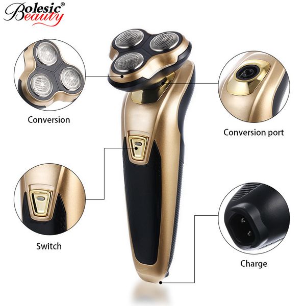 

wet/dry shaver for men electric shaver electric razor rechargeable men's shaving machine waterproof beard shaver wireless use
