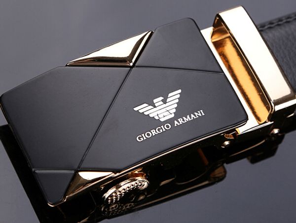 

giorgio armani дизайнерский пояс мужской ремень с модной большой пряжкой натуральная кожа топ дизайнер высокое качество роскошные ремни брен, Black;brown