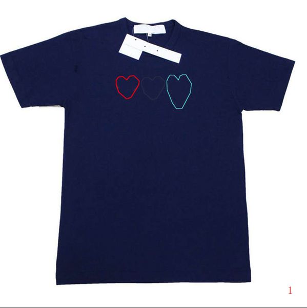 

мужчины дизайнер футболка мода лето новый бренд футболки люкс тис рубашка с коротким рукавом печатный сердце embroidey смешные top тройники, White;black