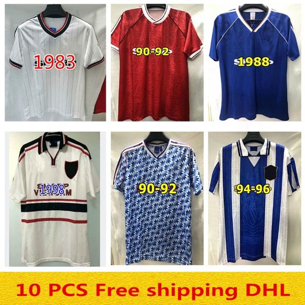 

man 1984 1988 united retro utd manchester soccer jersey 1990 92 94 96 98 united ronaldo beckham cantona keane scholes giggs football shirt, Black;yellow