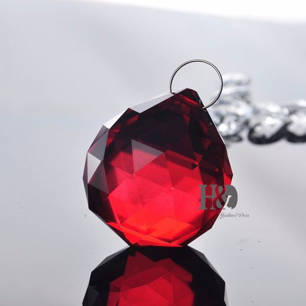 

h&d 3pcs 40mm colorful faceted crystal ball prism chandelier crystal parts hanging pendant lighting ball suncatcher home decor