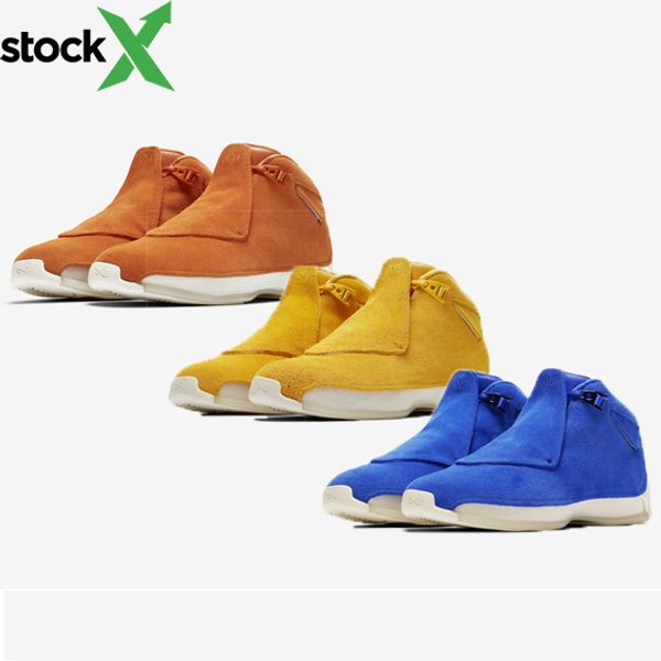 

blue yellow orange suede 18s basketball athletic shoes black defining moments toro red royal 18 xviii cool grey sports sneaker 41-47