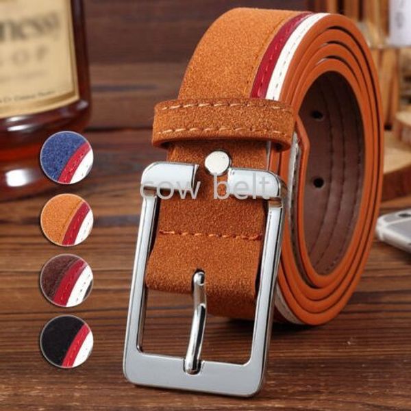 

new fashion designer mens belt luxury style leather fall belts for men metal buckle man jeans pants genuine leather male strap, Black;brown