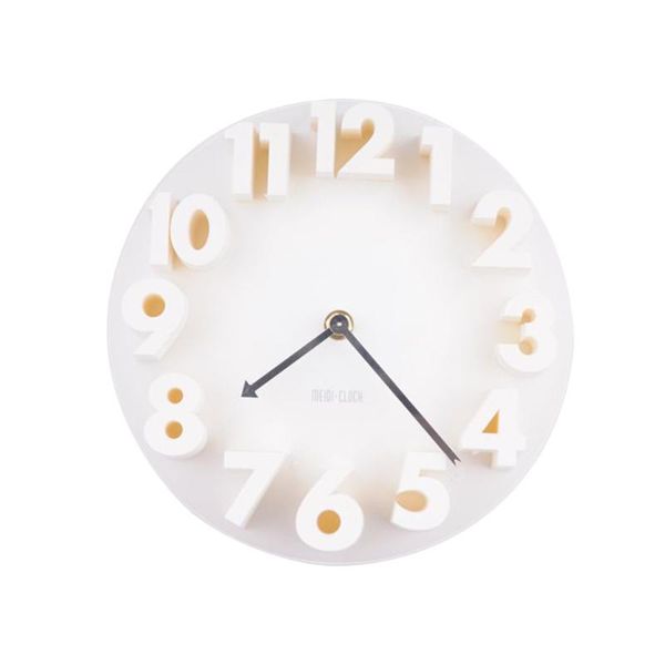 

low noise wall clock office fashion removable simple modern design digital decorative home decor 3d effect round needle
