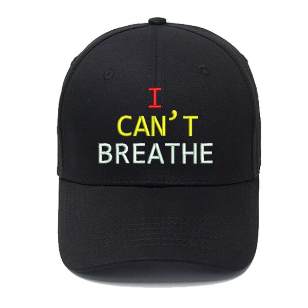 

i can't breathe letters designer baseball cap ball caps for man woman adjustable brand hats street hat beanies highly quality 7 color, Blue;gray