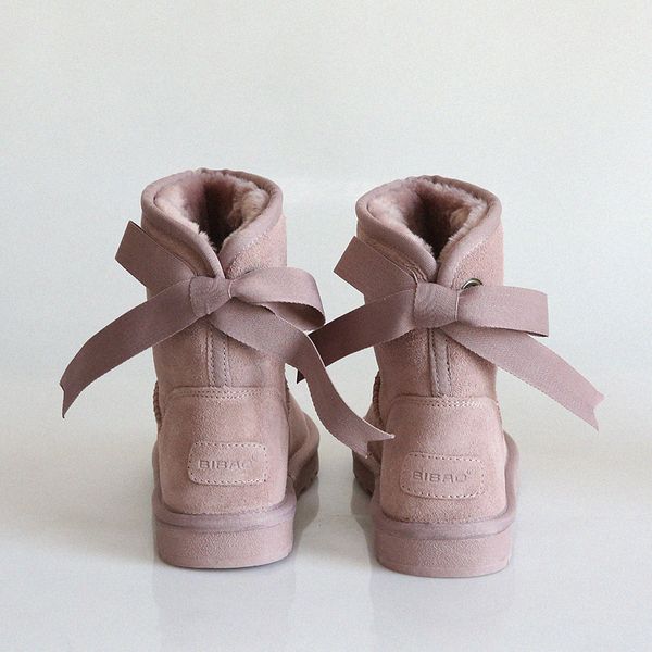 

new layer genuine leather boots handmade shoes thickened short barrel british boots ladies winter snow boots,4colors, Black