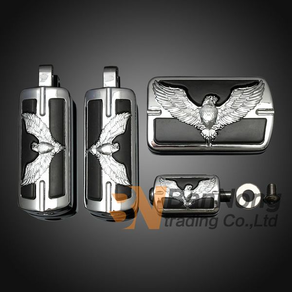

eagle логотип педали тормоза обложка padfootrest footpegsshifter peg для 883 1200 xl softail fat boy electra glide dyna touring