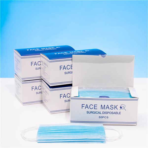 

dhl ship300pcs 3-layers disposable face masks dustproof nonwoven high level face mouth mascheri breathing protective safety masque in stock