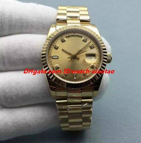 

Luxury Watch 9 Style Mens 18K Yellow Gold 36mm II Diamond Dial 218238 Box Warranty Automatic Fashion Men's Watches Wristwatch