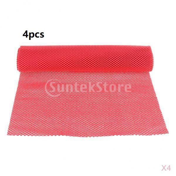 

4 pieces thicken cabinet grip shelf drawer liner damproof pad non-adhesive