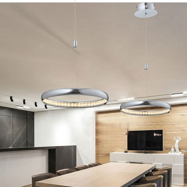 

single layer light crystal chandelier for dining room bedroom hanging luxury led chrome indoor lighting lampada di lusso
