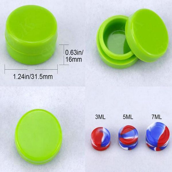 

siliclab round silicone non stick wax containers food grade 3ml mini slick rubber dab wax jars concentrate oil case fda approved ecig hj2009