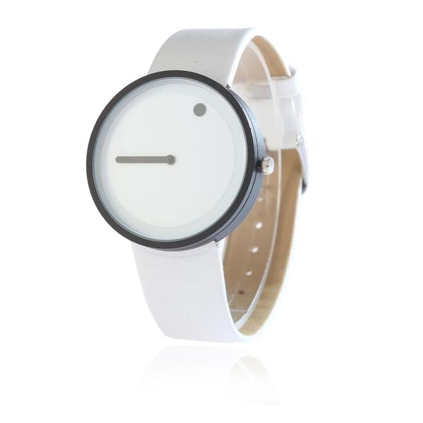 

2020 fashion creative design leather watch women men sport quartz wrist watches, Slivery;brown