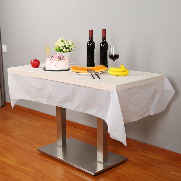 

1 roll pure color tablecloth pe disposable waterproof table cover for birthday party wedding
