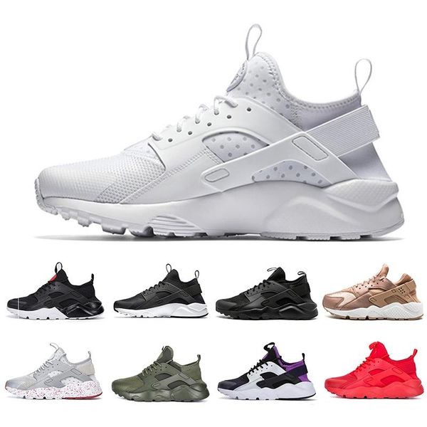 

white dot ace huarache 4.0 iv 1.0 running shoes classic triple black red men women brand huaraches luxury sports sneakers, White;red