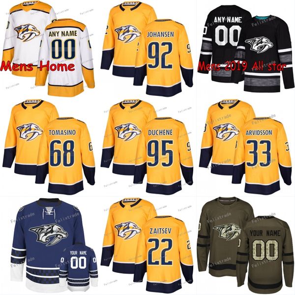 

Nashville Predators Jerseys Colton Sissons Jersey Craig Smith Yannick Weber Kyle Turris Gold Ice Hockey Jerseys Custom Stitched