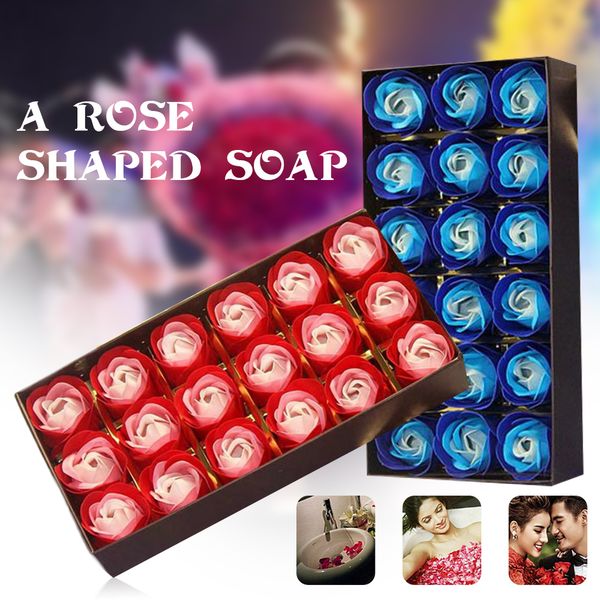 

4 color 18 pcs soap floral gift artificial rose emulational ornament festival party elegant colorful valentine's day l