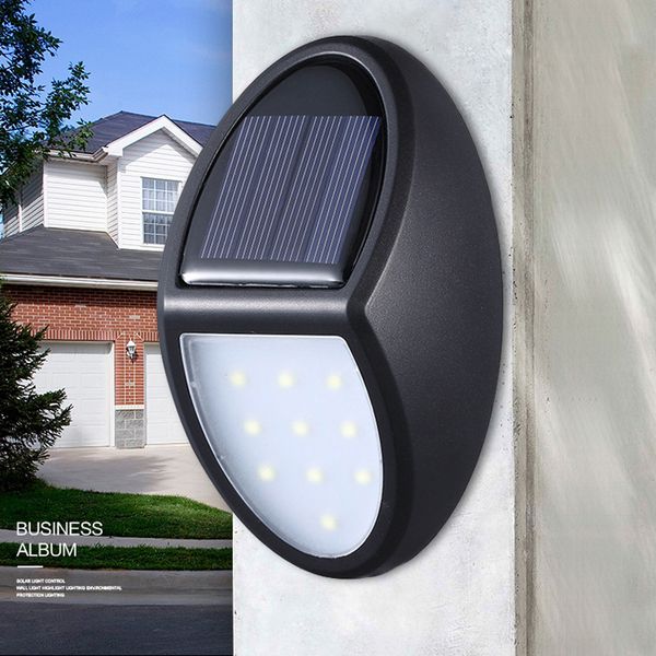 

новый 10 smd led солнечный настенный светильник открытый солнечный светильник водонепроницаемый сад двор путь сад дорожка улица забор док по