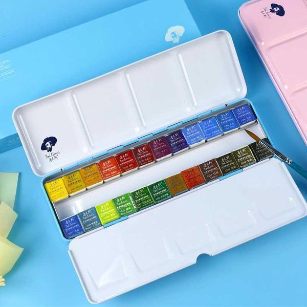 

рубенс твердая акварельные краски розовый свет blue box clear new 24 цвет student upgrade картина твердо акварели art supplies sh190919