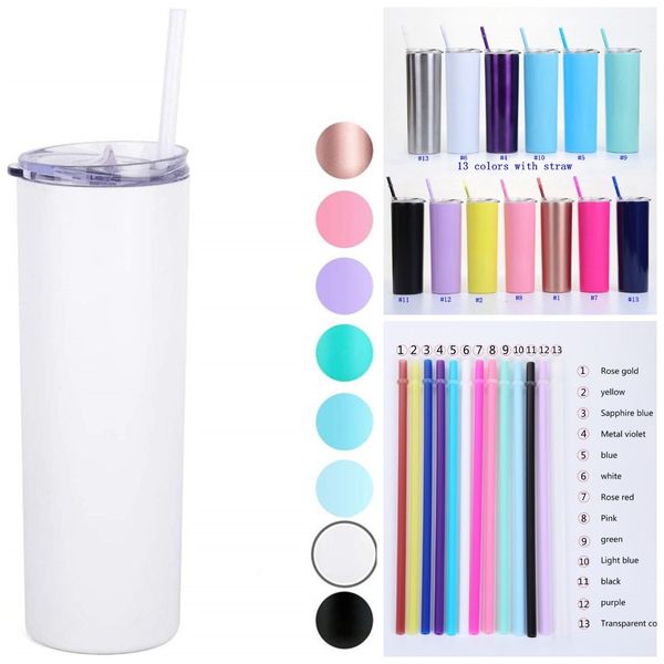 

straw tumbler skinny travel tumbler with lid vacuum insulated double wall stainless steel 20oz for coffee tea mma2513-a4