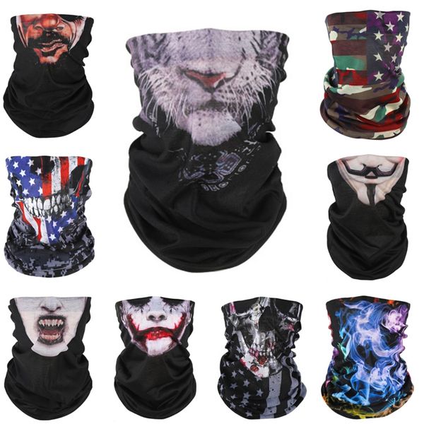 

ec8zp bicycle magic skull scarf outdoor mask riding sports bike face breathable seamless bandanas cycling skull scarf headband er ski mas#50, Blue;black