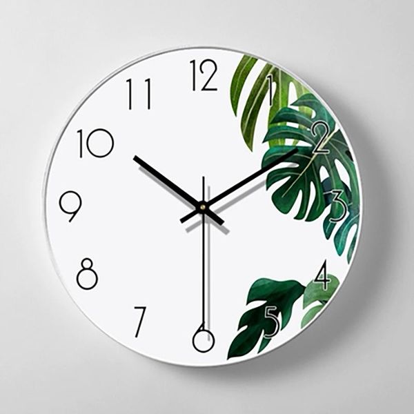 

wall clocks round clock metal brief living room mute study 16 inch reloj mural watches home decor europe bed l