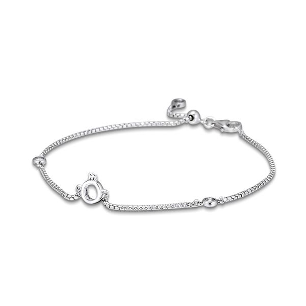 

2019 new 100% 925 sterling silver sparkling crown o chain bracelets clear cz for women bracelet authentic silver jewelry, Black