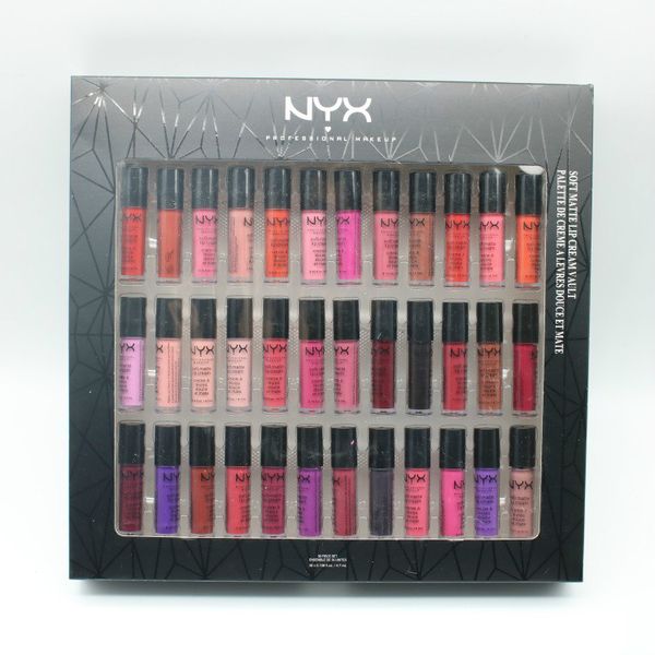 

Распродажа !!! NYX SOFT MATTE КРЕМ ДЛЯ ГУБ Nyx 36PCS Set Губная помада Блеск для губ Матовая без выцветания Sofe Бархатный макияж для губ 36 Набор цветов