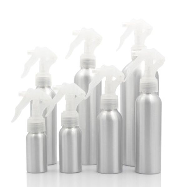 

1pc 30/50/100/150/250ml aluminum empty bottle refillable mist bottle dispenser salon barber mouse spray bottles hair care tools