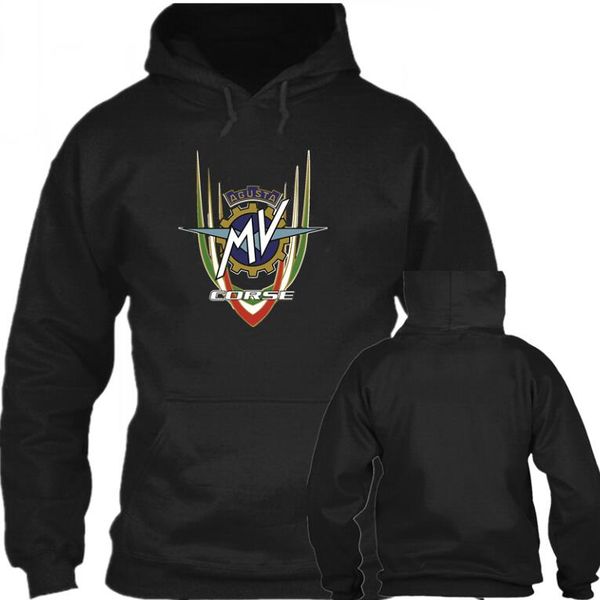 

mv agusta corse print fleece warm hooded pullover mens hoodies sweatshirts oversized autumn winter hoodie men brand tracksuit, Black