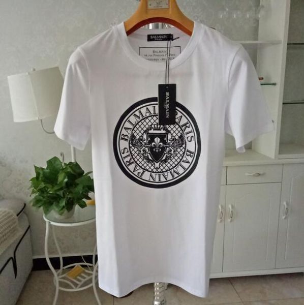 

spring and summer new t-shirt coin pattern blm full cotton loose t-shirt couple black white xs-2xl