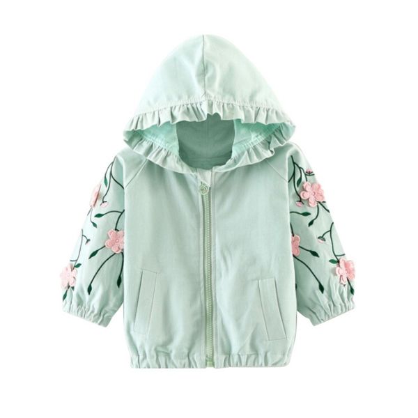 

toddler baby jacket coat spring autumn kids girls clothes hooded windbreaker outerwear children girls costume baby clothes, Blue;gray