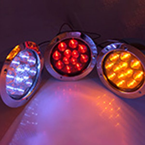 

24 водонепроницаемый 12 светодиодные задние фонари красный янтарный задний задний фонарь для прицепа грузового автомобиля лодка styling вним