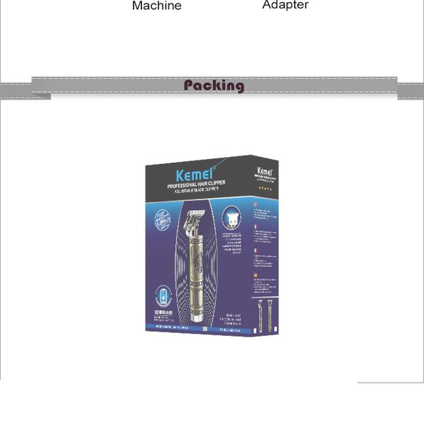 

kemei km-1974a electric hair trimmer rechargeable cordless for men beard trimmer 0mm baldheaded hair clipper cutting machine sqtrimmer dmkru