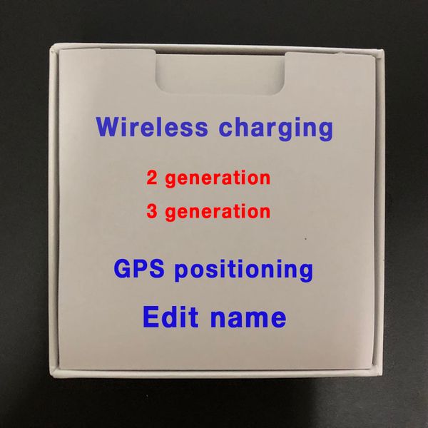 

air pro h1 chip renamed headset 2nd 3 generation wireless charging bluetooth earphones pods gps positioning valid serial number with logo
