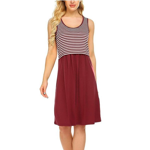 

striped patchwork maternity dresses pregnant woman breastfeeding dress summer pregnancy nursing dress nice cool vestido, White