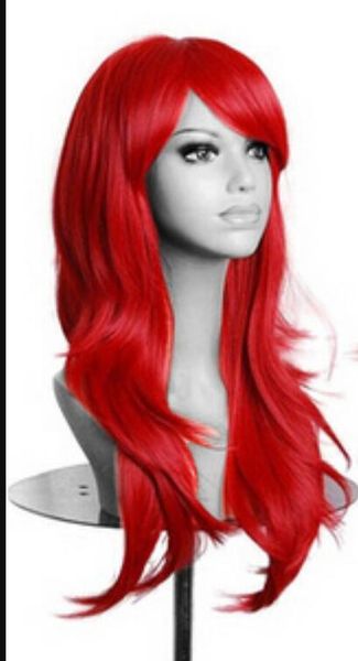 Wig Women Lady Long Hair Wig Wavy Synthetic Anime Cosplay