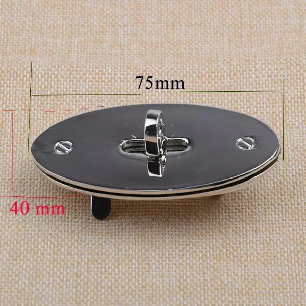 

7.5 cm metal handbag twist locks turn lock, Black