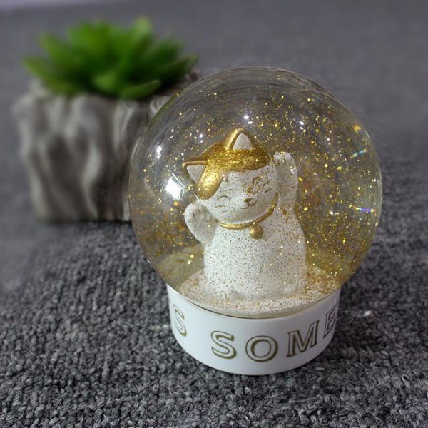 

творческое diy lucky cat crystal ball валентина день подарков брак стол украшения домашний декор статуя девушки день рождения подарки статуэ