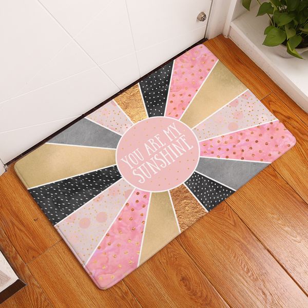 

homing dustproof thin flannel modern kitchen floor mats character words geometric carpets durable bedroom foot pad home decor