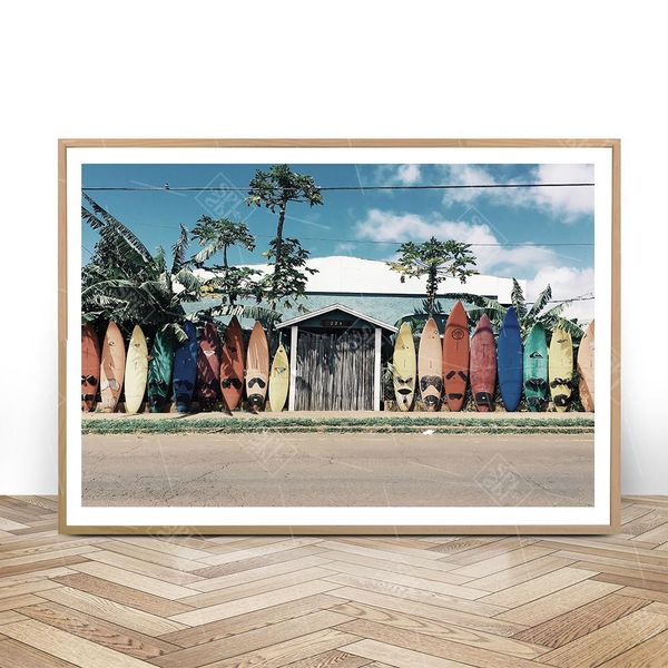 

современные украшения дома surfboard плакаты и печать арт морской пейзаж холст настенная живопись картины для гостиной нет framed