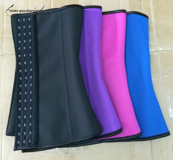 

instyles plus size latex corsets waist body shaper latex waist trainer cincher corset xs 6xl good quality, Red;black