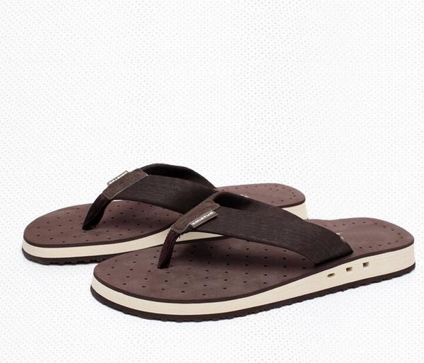 

non-slip big size flip flops men summer beach slippers men brand fashion breathable casual men slippers black t200408