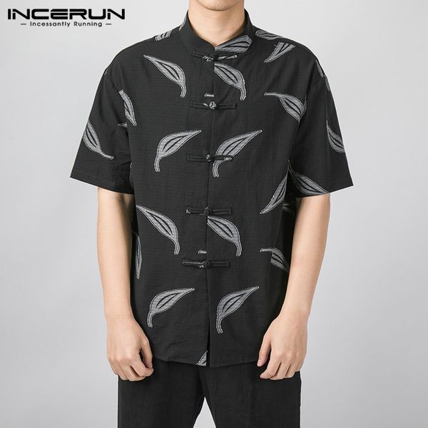 

incerun printed мђжин киайкий ил Ѭђбаки воѬоник ойка вколз tops кнопка ђѬож, White;black