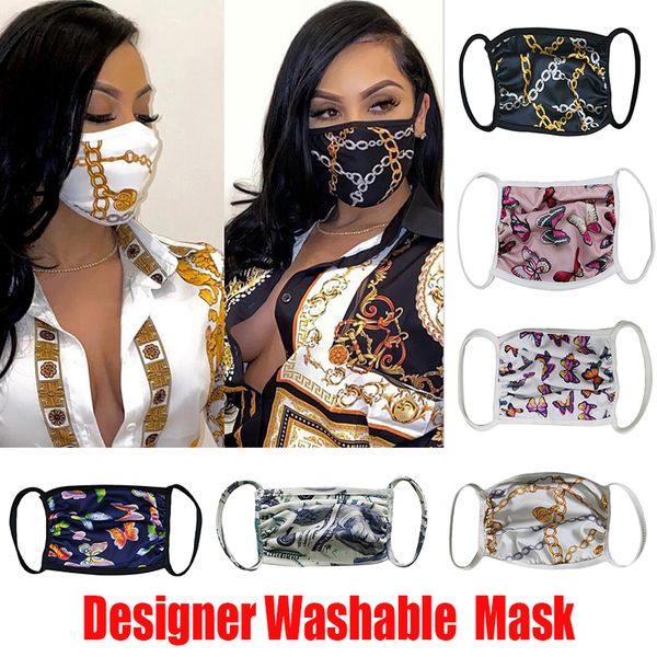 

designer face mask washable luxury anti dust face cover respirator dustproof riding sports anti-bacterial reusable mouth ice silk masks