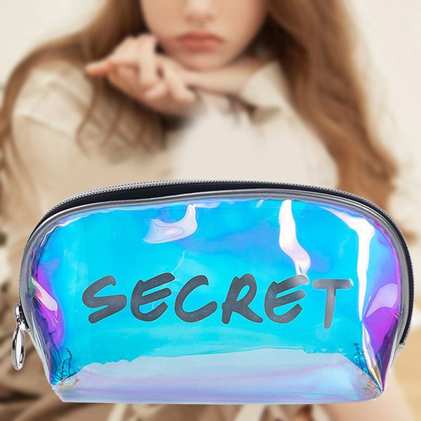 

holographic makeup bag multipurpose cosmetic travel pouch toiletry organizer purse for women js24