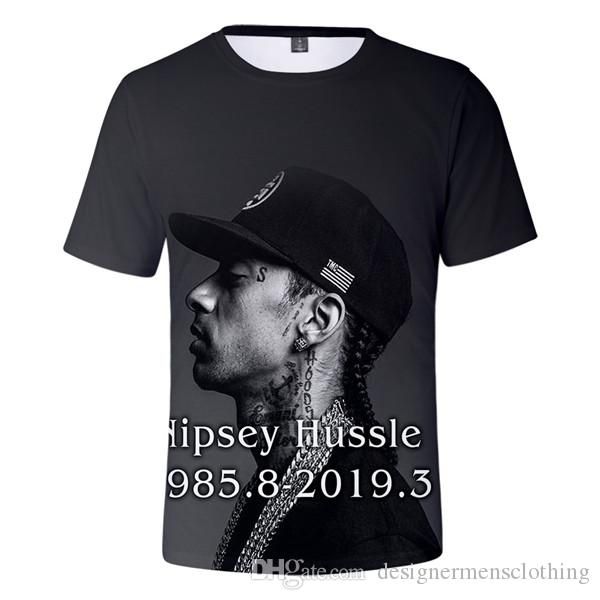 

nipsey hussle mens tshirts 3d printed коротким рукавом рубашки конструктора tops mens casual горячие одежда новое прибытие, White;black